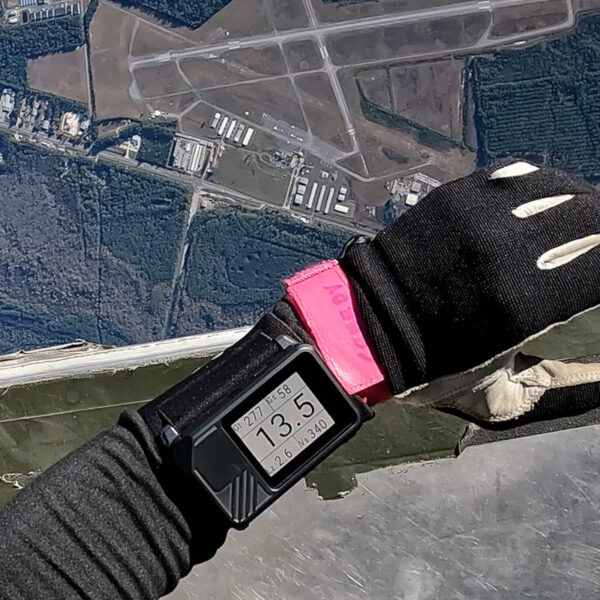 Insight GPS altimeter showing canopy flight GPS data