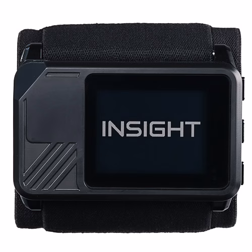 Insight GPS altimeter showing the logo screen