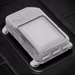 Frost-covered, side buttons